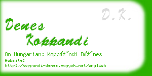 denes koppandi business card